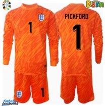 England Jordan Pickford #1 Keeper Hjemmedraktsett Barn EM 2024 Langermet (+ Korte bukser)